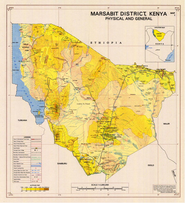 Map of the Marsabit area of Kenya